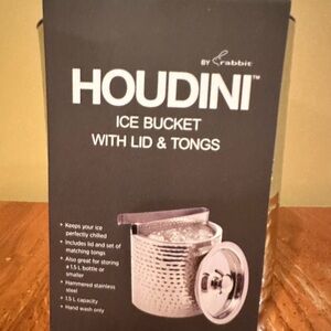 Houdini Ice Bucket with Lid and Tongs